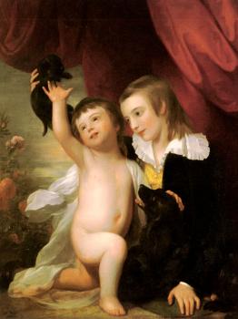 本傑明 韋斯特 Portrait of Raphael West and Benjamin West Jr 本傑明 韋斯特 Portrait of Raphael West and Benjamin West Jr